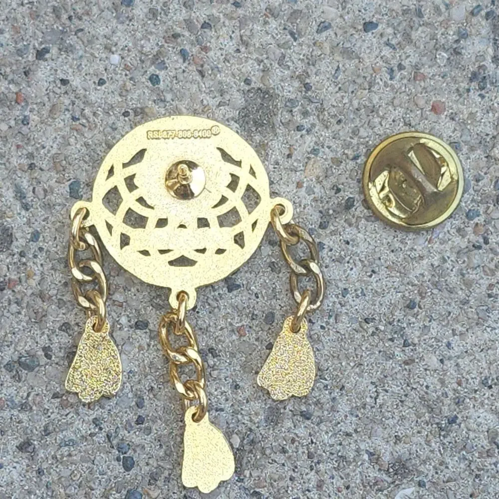 Minnesota Lions Club Diabetes Foundation Dreamcatcher Dangle Enamel Lapel Pin